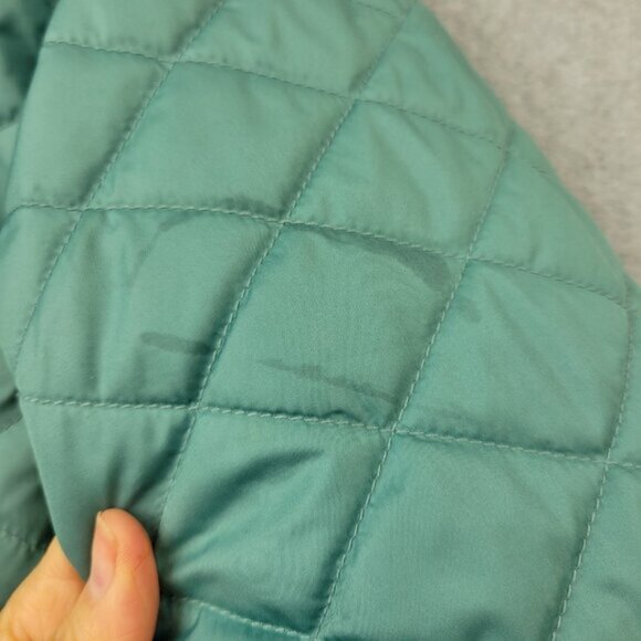 LL Bean Womens Fleece Lined Primaloft Jacket Coat Large Teal Blue Long - Picture 5 of 16